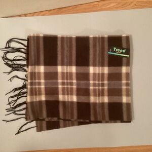 Trend men’s plaid fringed scarf (60”)